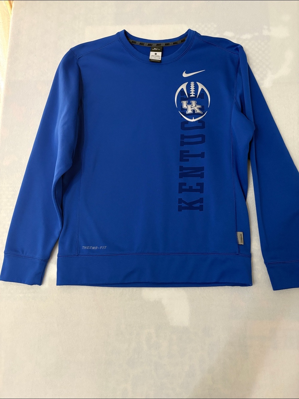 Men’s Nike Blue University of KY Therma-Fit Pullover Sweatshirt Small EUC